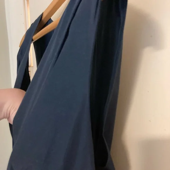 ADAM by Adam Lippes Slate Blue Dress with Pleats and Flair at Waist - Picture 12 of 17